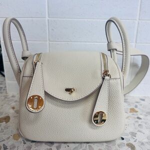 Mini Lindy soft white strap shoulder bag